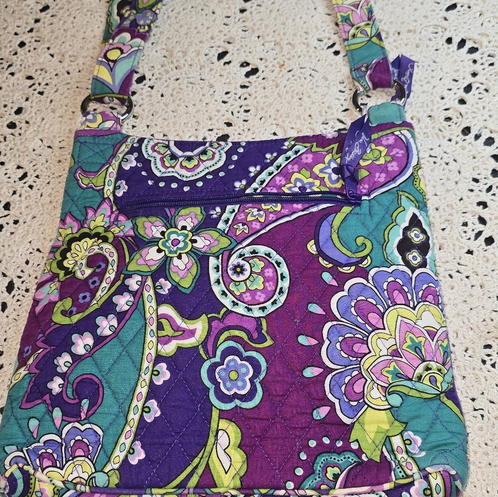 Vera Bradley Purple Paisley Bag, NWOT - Picture 7 of 12